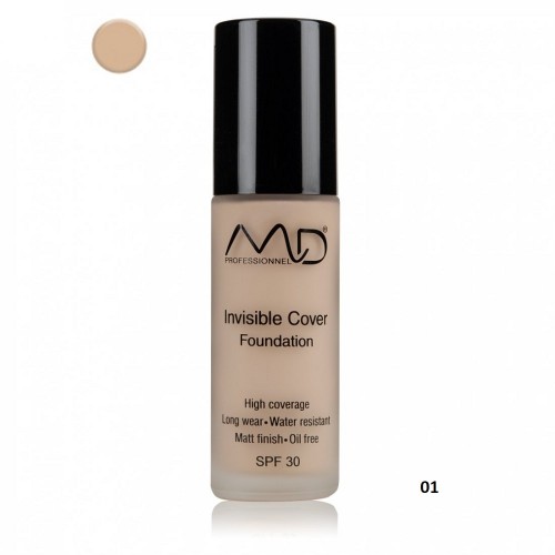 MD Professionnel Invisible Cover Foundation 01 Porcrelain 30ml SPF30